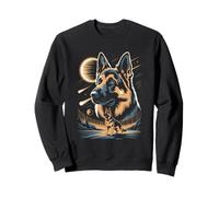 Cosmic German Shepherd Space Galaxy Scene Sweatshirt