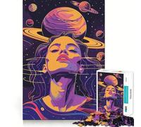Cosmic Girl Jigsaw Puzzles for Adults1000 Pieces Mindful Game, Fine Cut, Happy Challenge, Xmas Gift (50x75cm)