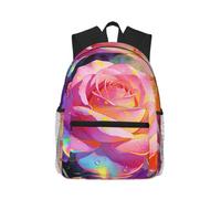 Cosmic Glow Rose Print Backpack for Men and Women, Multi-Purpose Rucksack | Lightweight Rucksack For Laptop Storage, Travel, Hiking, Commute And Business Daily Use