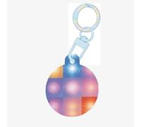 Cosmic Gradient Blur Print Personalized Round Acrylic Pet Tag, Cute Pet Decoration for Outdoor Walking Travel