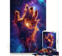 Cosmic Hand of Creation for Adults 1000 Piece Jigsaw Puzzle Logic Skill, DownTime Game, Family Bond, Wall Art (38x52cm)
