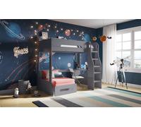Cosmic High Sleeper Bed with Futon Flair Red Single