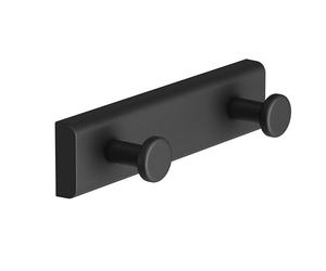 COSMIC Hook Black Matte Dual: Adhesive or Screws Measures 14 x 3.6 x 3.2 cm
