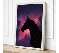 Cosmic Horse Fantasy Canvas Wall Art Print 36x24 Inch