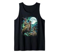 Cosmic Howling Hadeda I irds Under Full Moon Night Tank Top