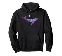 Cosmic Humpback Whale Double Exposure Space Art Pullover Hoodie