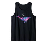 Cosmic Humpback Whale Double Exposure Space Art Tank Top