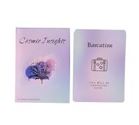 Cosmic Insights Oracle Deck, 41 Pcs English Tarot Card Set, Clear Printed Divination Deck, Portable Fate Reading Game Cards, Mystical Spiritual Guidance Tools, For Party Tabletop Games Meditation Gift