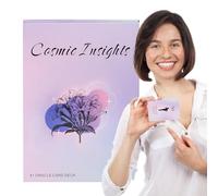 Cosmic Insights Tarot Game - 41pcs Coated Paper English Version Oracle Deck, Spiritual Enlightenment Carefully Drawn Pocket Size Tarot Games Wiccan | Supplies for Divination