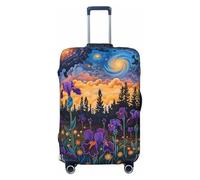 Cosmic Irises At Twilight Travel Luggage Covers - Elasticity Suitcase Covers Protector for Luggage 18-32 Inch