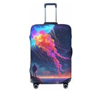 Cosmic Jellyfish Encounter Travel Luggage Covers - Elasticity Suitcase Covers Protector for Luggage 18-32 Inch
