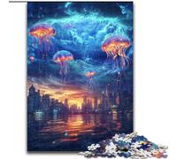 Cosmic Jellyfish Jigsaws 1000 Pieces for Teenagers, Suitable for Ages 14 And Up Toy Wall Decor Birthday And Unique Gifts (50x75cm)