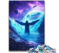 Cosmic Jesus 1000 Piece Jigsaw Puzzles for Teenagers, Pattern Assembly Deal As Gifts for The Whole Family Suitable for And 14 50x75cm