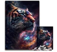 Cosmic King Space Tiger JigsawPuzzle 1000 Pieces for Adults Wooden Jigsaw Puzzles Relaxing Entertainment, Home Decor 50x75CM/19.68x29.52inch
