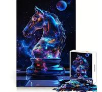 Cosmic Knight Chess Piece Jigsaw Puzzle for Teenagers 1000 Pieces Calm Game, Fine Cut, Joyful Challenge, Room Art (50x75cm)