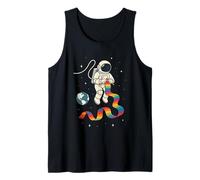 Cosmic Knitter Astronaut Rainbow Yarn Craft Tank Top