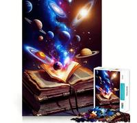 Cosmic Knowledge Book Universe 1000 Piece Jigsaw Puzzles for Adults Jigsaw Sharp Logic, DIY Fun, Family Pastime, Table Accent (50x75cm)