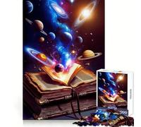 Cosmic Knowledge Book Universe 1000 Piece Jigsaw Puzzles for Adults Jigsaw Sharp Logic, DIY Fun, Family Pastime, Table Accent (50x75cm)