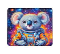 Cosmic Koala Astronaut Mouse Pad, Vibrant Space Galaxy Design Mousepad, Rubber Non-Slip Gaming Mouse Pad for Home and Office Computer, Laptop Square 8x10 Inch