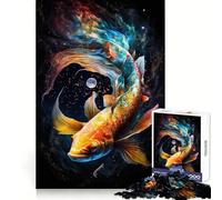 Cosmic Koi Puzzles for Adults 1000 Piece Cognitive Boost, Fade Resist, Family Bond, Birthday Present (38x26cm)