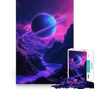Cosmic Landscape Planet 1000 Pieces Puzzles for Teenagers Stress Free, Accurate Edge, Happy Challenge, Game Night (38x26cm)