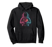 Cosmic lapidary artist exploring a banded mineral globe Pullover Hoodie