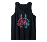 Cosmic Lapidary Artist Exploring a Banded Mineral Globe Tank Top