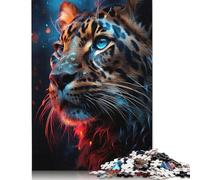 Cosmic Leopard Puzzle for Adults And Teenagers 500 Pieces Puzzles for Adults Brain Teaser Puzzle 500pcs (52x38cm)