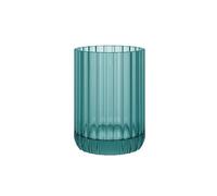 COSMIC Lido Tumbler Toothbrush Holder for Bathroom Countertop with Contemporary and Circular Design. Bluish Green Glass Toothbrush Holder