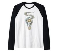 Cosmic Light Bulb Galaxy Design for Bright Ideas Raglan Baseball Tee