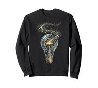 Cosmic Light Bulb Galaxy Design for Bright Ideas Sweatshirt