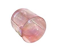 Cosmic Light Clear Red Crystal Singing Bowl,432Hz, Quartz Chakra Bowl for Yoga Meditation, Clear Gradient Purple Sound Bowl with Crystal Striker & O-Ring，for Yoga & Meditation