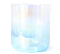 Cosmic Light Singing Bowl, Clear Gradient Blue Chakra Quartz Crystal Sound Bowl, Relieves Fatigue and Anxiety, for Beginners and Professionals(7 Inch a Note,432HZ)