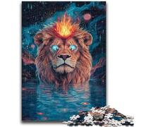 Cosmic Lion 1000 Pieces Jigsaw Puzzle for Adults& Teens,Stress Reliever Difficult Challenge Deal As Gifts for The Whole Family (38x26cm)
