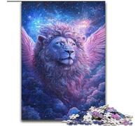 Cosmic Lion Jigsaw Puzzles 1000 Pieces for Adults Teens, Educational Toy Funny Family Games Unique Home Decor (26x38cm)