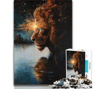 Cosmic Lion Jigsaw Puzzles for Adults 2000 Pieces,Challenging Game And Family Play for Is Ideal As A Gift for The Whole Family 70x100cm