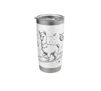 Cosmic Llama Space Explorer Saturn Planet Universe Stars Stainless Steel Insulated Tumbler