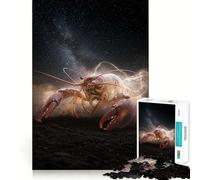 Cosmic Lobster on Dark Ground for Adults 1000 Piece Jigsaw Puzzle Brain Power, Tight Edge, Fun Challenge, Night Game (38x52cm)