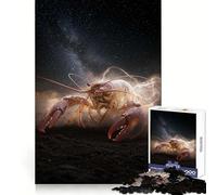 Cosmic Lobster on Dark Ground for Adults 1000 Piece Jigsaw Puzzle Brain Power, Tight Edge, Fun Challenge, Night Game (38x52cm)