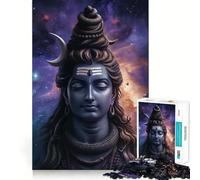 Cosmic Lord Shiva 1000 Pieces Jigsaw Puzzles for Adults Think Smart, Snug Edge, Home Activity, Xmas Surprise (38x26cm)