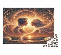 Cosmic Love Puzzle 1000 Piece Recycled Paper for Adults Puzzle for Adults Educational Game Challenge Fun Home Present Great Gift for Decompression Relaxation 70x50cm/1000pcs