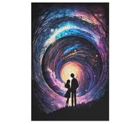 Cosmic Love Story Wooden Jigsaw Puzzles, 1000 Piece Puzzle Board Game, Best Gift for Adults And Kids, Family Game, （78×53cm）