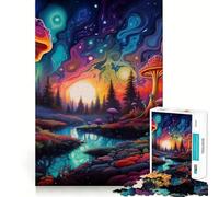 Cosmic Magic Mushroom Jigsaw Puzzle for Teenagers 1000 Pieces Mental Boost, Clean Cut, Fun Challenge, Birthday Present (50x75cm)