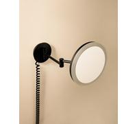 Cosmic Magnifying Mirror, Wall Mounted, Adjustable Led Light, X5, Matt Black, Architect Collection (4,5W 100-240V)