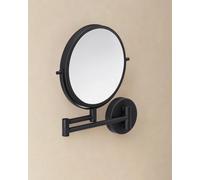 Cosmic Magnifying Mirror, Wall Mounted, Double Side, X1/x5, Swivel, Extendable Arm, Matt Black, Architect Collection