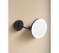 Cosmic Magnifying Mirror, Wall Mounted, X5, Adjustable Led Light, Matt Black, Architect Collection (4,5W 100-240V)