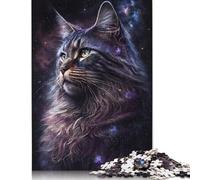 Cosmic Maine Coon Cat 1000 Piece Jigsaw Puzzles for Adults | | Family Fun Jigsaws Puzzles for Adults Gifts Intellectual Games 1000pcs (75x50cm)