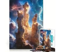 Cosmic Majesty︰ The Pillars of Creation Reimagined Jigsaw Puzzles for Adults1000 Pieces Mindful Game, Fine Cut, Happy Challenge, Xmas Gift (38x52cm)