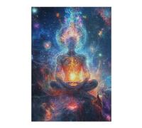 Cosmic Meditation Inner Peace in Space Jigsaw Puzzle for Adults, 300 PCS