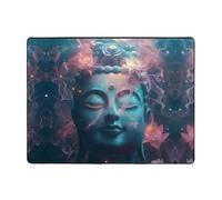Cosmic Meditation Lotus Area Rugs for Living Room Decor - Soft Throw Washable Rugs for Bedroom, 63x48 Inch Indoor Carpet for Bedroom Living Room